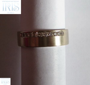 Обручальное кольцо с дорожкой - Ювелирная мастерская IRIS-EKB.ru - ремонт и изготовление ювелирных изделий